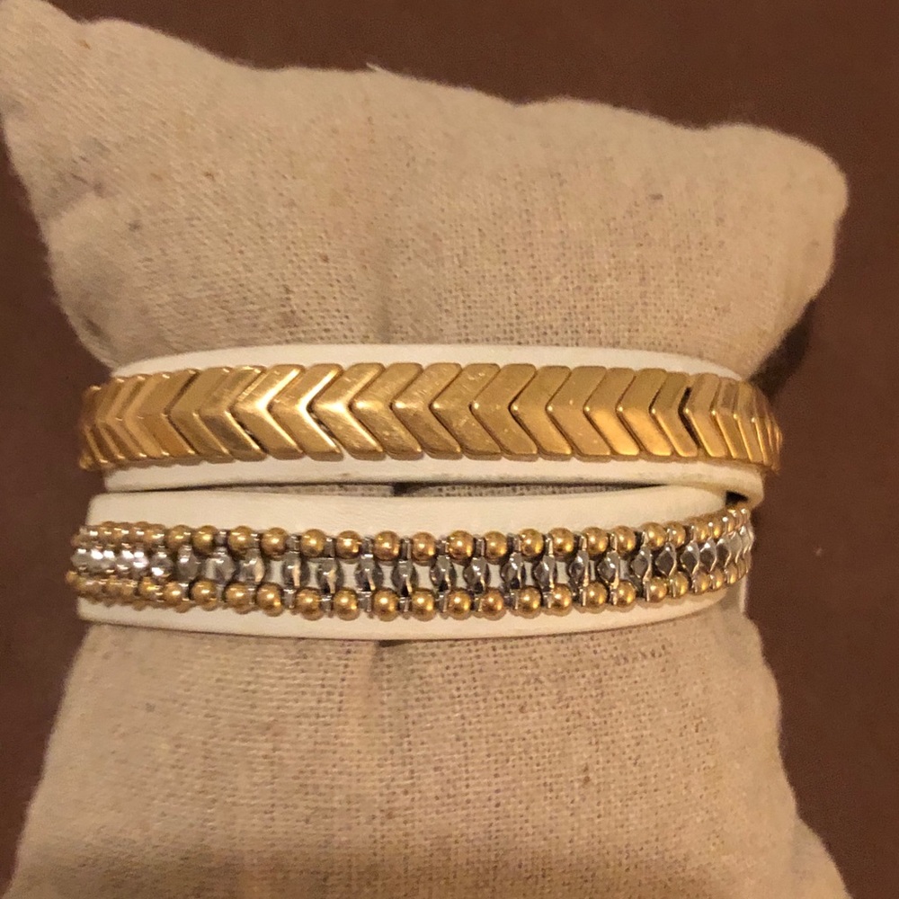 Two wrap bracelet. 3 looks